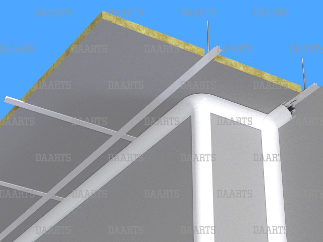 Угловой скругляющий профиль DAARTS DS 50x70 сборка